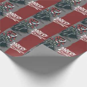 Papel de embrulho para Papais noeis de motocicleta