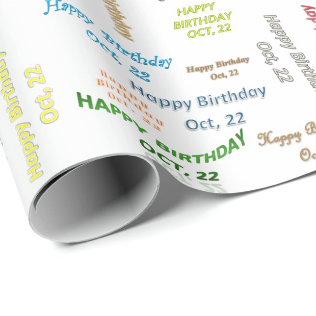 Papel de embrulho para presente de aniversário de  (Ponta do rolo)