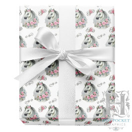 Papel de embrulho para presente de casamento eques