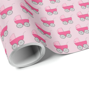 Papel de embrulho para presente de chá de bebê car