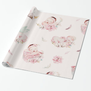 Papel de embrulho para presente de chá de bebê men