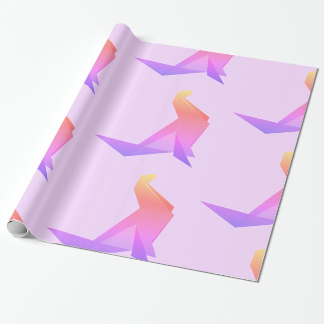 Papel de embrulho para presente de festa de foca (Desenrolado)