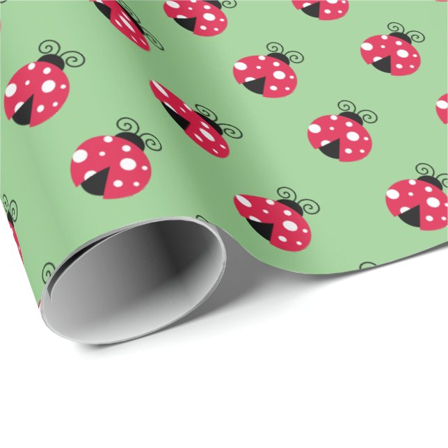 Papel de embrulho para presente de Lady Bug (Ponta do rolo)