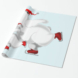 Papel de embrulho para presente de Natal com ursos