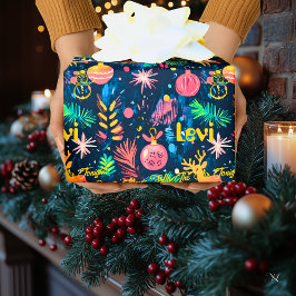 Papel de embrulho para presente de Natal infantil