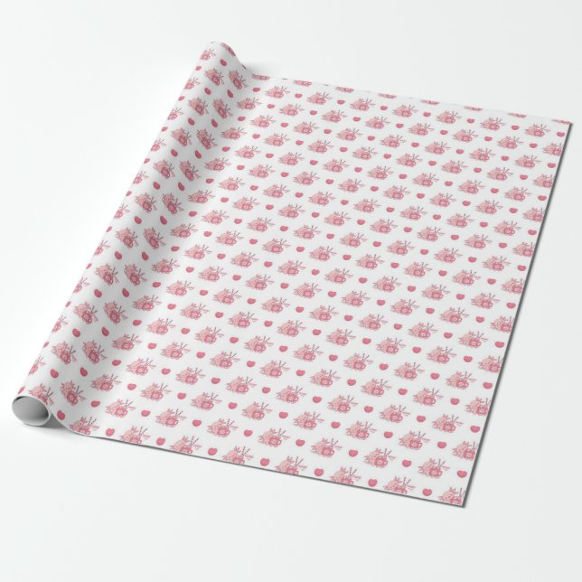 Papel de embrulho para presente do Dia dos Namorad (Desenrolado)