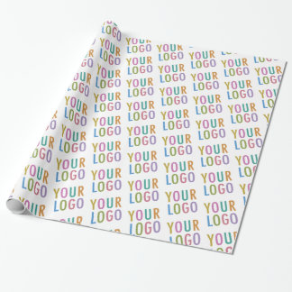 Papel de embrulho para presentes em rolo com logot