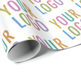 Papel de embrulho para presentes em rolo com logot