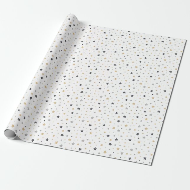 Papel de embrulho para presentes Estrelas pequenas (Desenrolado)
