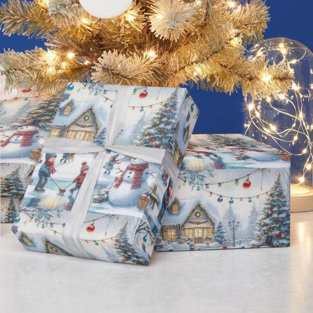 Papel de embrulho para presentes nas crianças de N (Feriados)