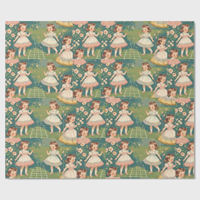 Papel de embrulho para raparigas de folha de papel (Aberto)