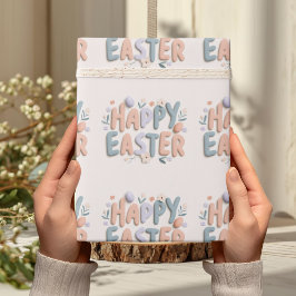 Papel de embrulho pastel da Páscoa feliz