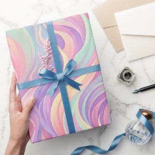 Papel de embrulho pastel suave chama abstrata