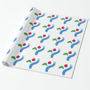Papel de embrulho patriótico com a bandeira de Seu