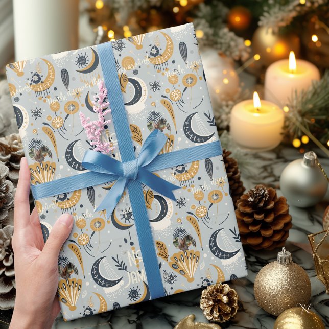 Papel de Embrulho Personalizado Boho Celestial Chi (Criador carregado)