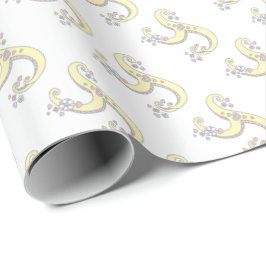 Papel de embrulho personalizado com monograma da l