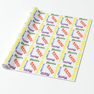 Papel de embrulho personalizado com nome