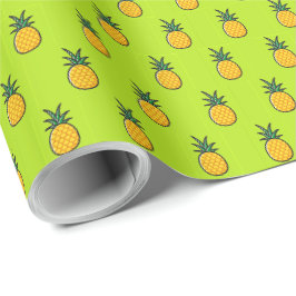 Papel de embrulho personalizado de abacaxi tropica