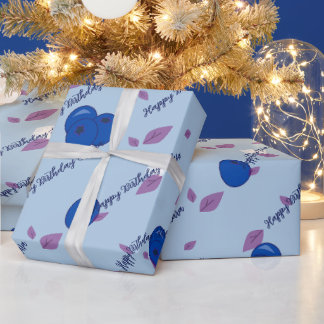 Papel de embrulho personalizado de aniversário de