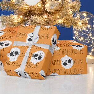 Papel de embrulho personalizado de Halloween com c