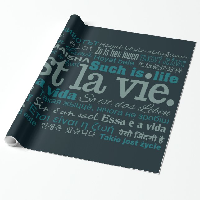 Papel de embrulho personalizado do C'est La Vie (Desenrolado)