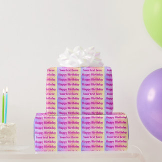 Papel de embrulho personalizado Feliz Aniversário