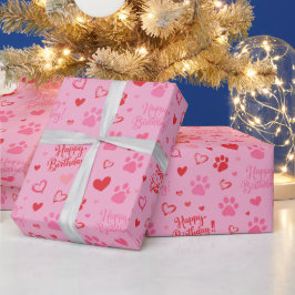 Papel de embrulho personalizado Feliz Aniversário 
