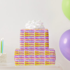 Papel de embrulho personalizado Feliz Aniversário