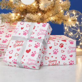 Papel de embrulho personalizado Feliz Aniversário 
