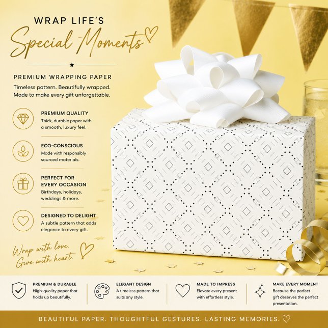 Papel de embrulho personalizado minimalista (Criador carregado)