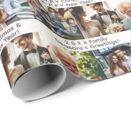 Papel de embrulho personalizado para 4 fotos de fa