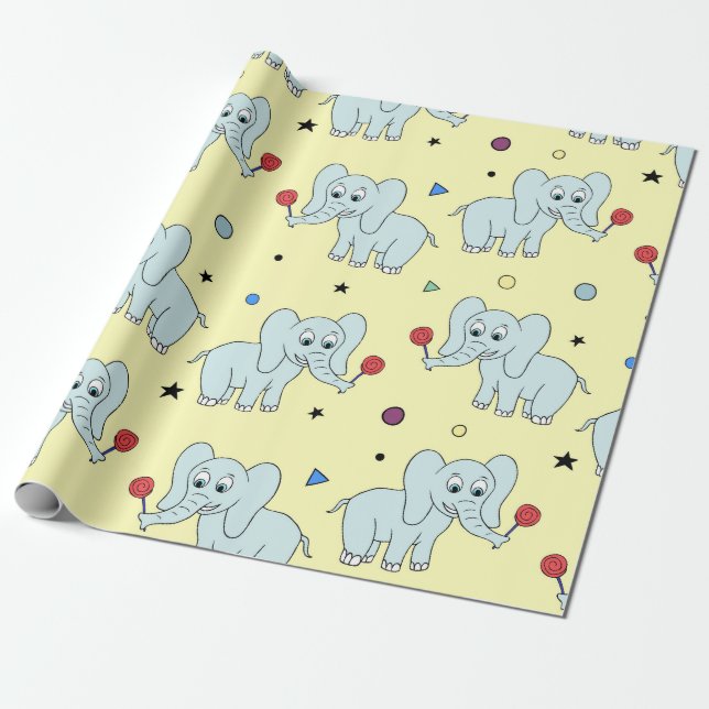 Papel de embrulho personalizado para aniversário d (Desenrolado)