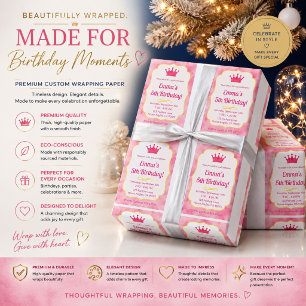 Papel de embrulho personalizado para aniversário d