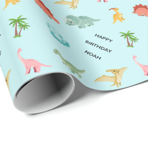 Papel de embrulho personalizado para aniversário d