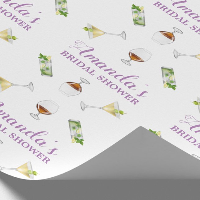 Papel de embrulho personalizado para chá de noiva (Criador carregado)