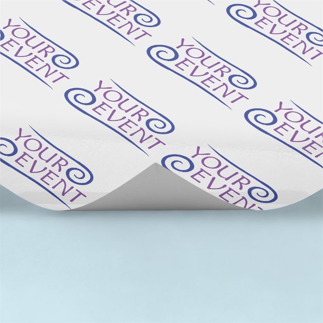 Papel de embrulho personalizado para eventos com l (MISOOK Wrapping Paper with Event Logo Pattern)