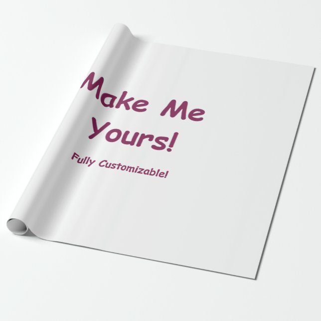 Papel de embrulho personalizado para qualquer ocas (Desenrolado)