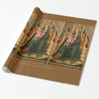 Papel de embrulho personalizado "Virgem e Criança"