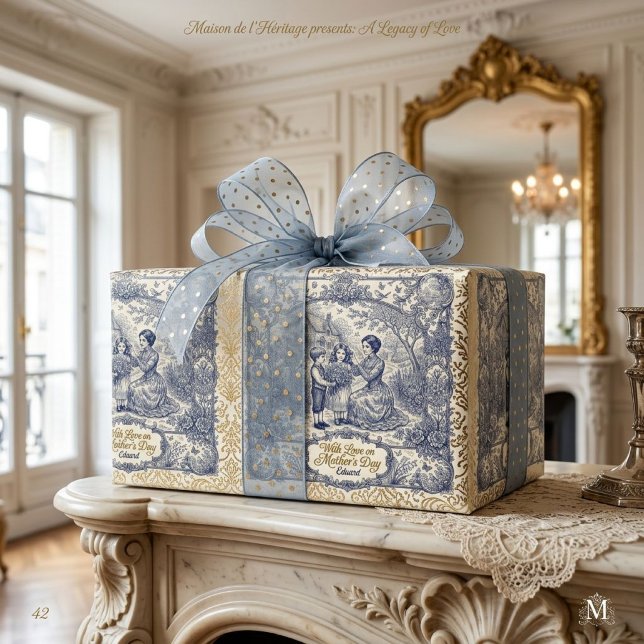Papel de embrulho personalizável para o Dia das Mã (Criador carregado)
