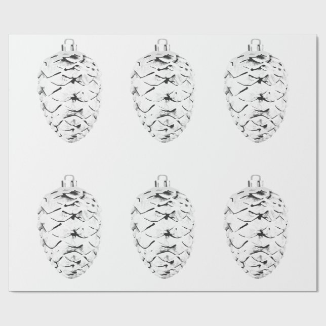 Papel de embrulho Pinecone Prata (Aberto)