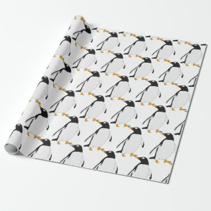 Papel de embrulho Pinguim preto e branco