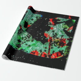 Papel de embrulho plástico de flores abstrato seca