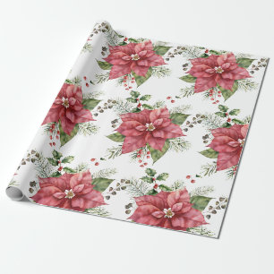 Papel de embrulho Poinsettia