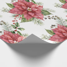 Papel de embrulho Poinsettia