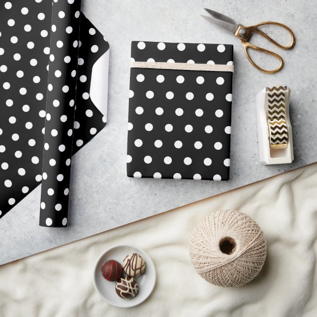 Papel de Embrulho Pontos Polka (Artesanato)