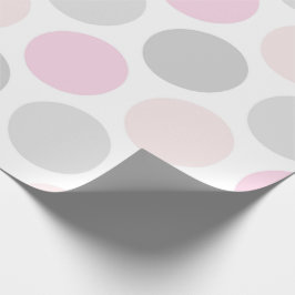 Papel de embrulho Pontos Polka tom de pele e Cinza