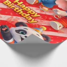 Papel de embrulho premium de aniversário feliz