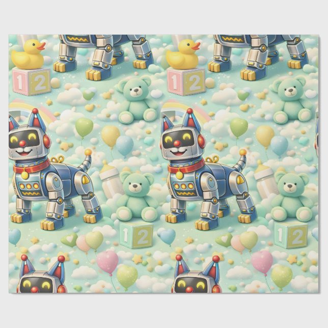 Papel de embrulho premium para berçário (Aberto)