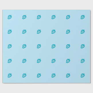 Papel de embrulho presente azul elegante personali