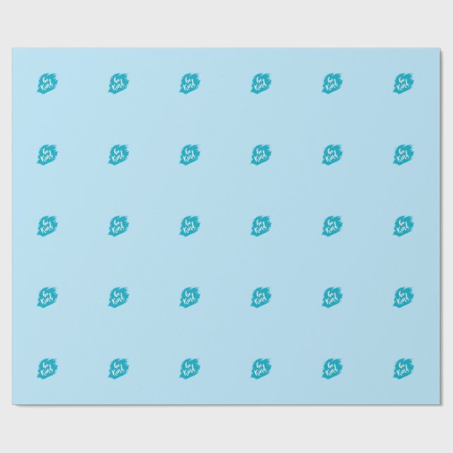 Papel de embrulho presente azul elegante personali (Aberto)